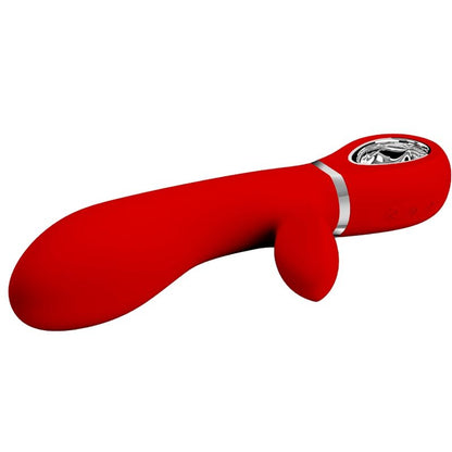 PRETTY LOVE Thomas Vibrador Multifunción Rojo – Silicona Suave Con 7 Funciones Para Placer Intenso