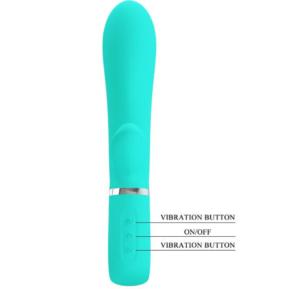 Comprar PRETTY LOVE Thomas Vibrador Punto G Multifunción Verde Agua – Silicona Suave Con 7 Funciones Para Placer Intenso-Noxtic