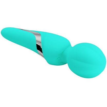 PRETTY LOVE Walter Aqua Green Wand Vibrator – Massaggiatore in morbido silicone con 7 funzioni di vibrazione
