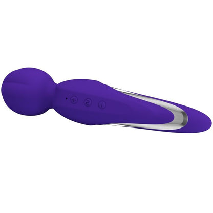 PRETTY LOVE Walter Vibrador Wand Violeta – Masajeador De Silicona Suave Con 7 Funciones De Vibración