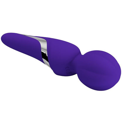 PRETTY LOVE Walter Vibrador Wand Violeta – Masajeador De Silicona Suave Con 7 Funciones De Vibración