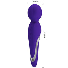 PRETTY LOVE Walter Vibrador Wand Violeta – Masajeador De Silicona Suave Con 7 Funciones De Vibración