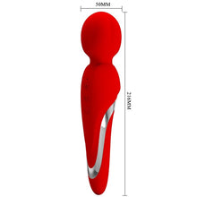 Comprar PRETTY LOVE Walter Vibrador Wand Rojo – Masajeador De Silicona Suave Con 7 Funciones De Vibración-Noxtic