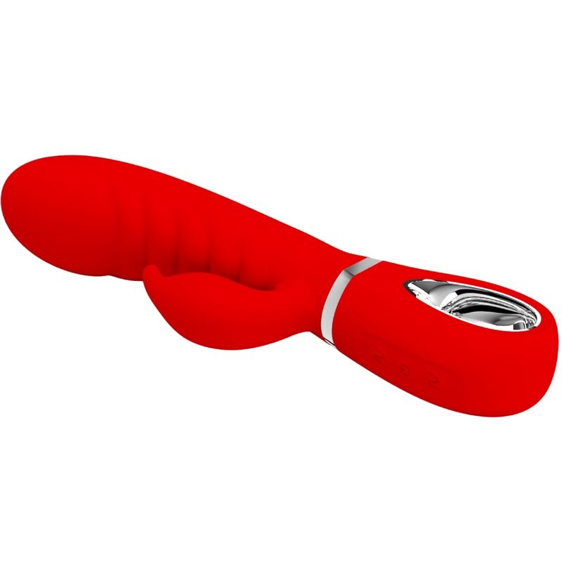 Pretty Love Prescott Vibrador Multifunción Rojo – Masajeador Suave Con Estimulación Dual