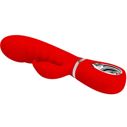 Pretty Love Prescott Vibrador Multifunción Rojo – Masajeador Suave Con Estimulación Dual