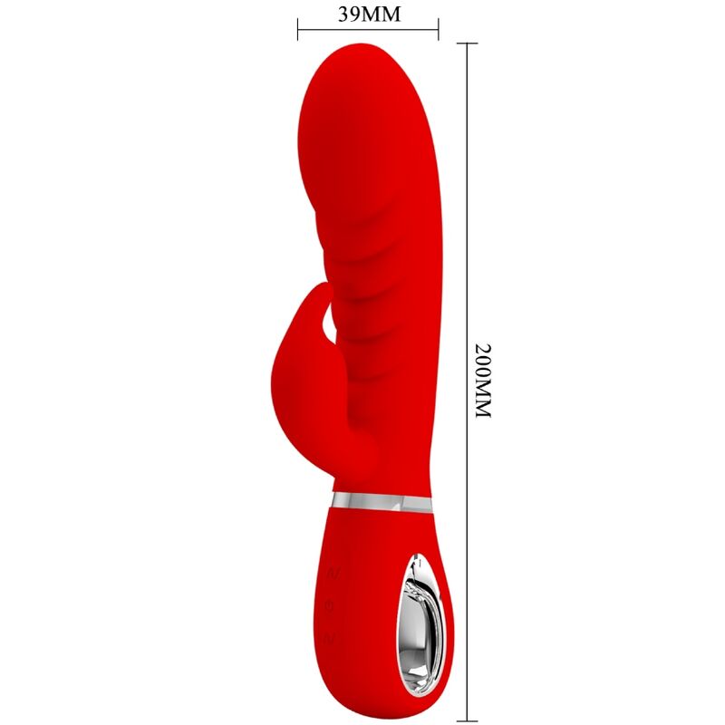 Pretty Love Prescott Vibrador Multifunción Rojo – Masajeador Suave Con Estimulación Dual