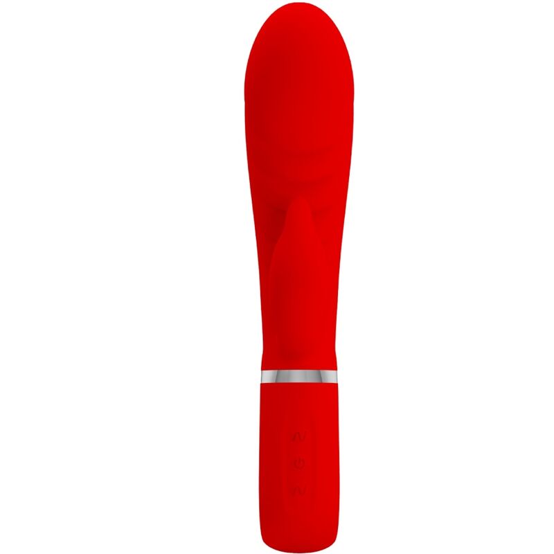 Pretty Love Prescott Vibrador Multifunción Rojo – Masajeador Suave Con Estimulación Dual