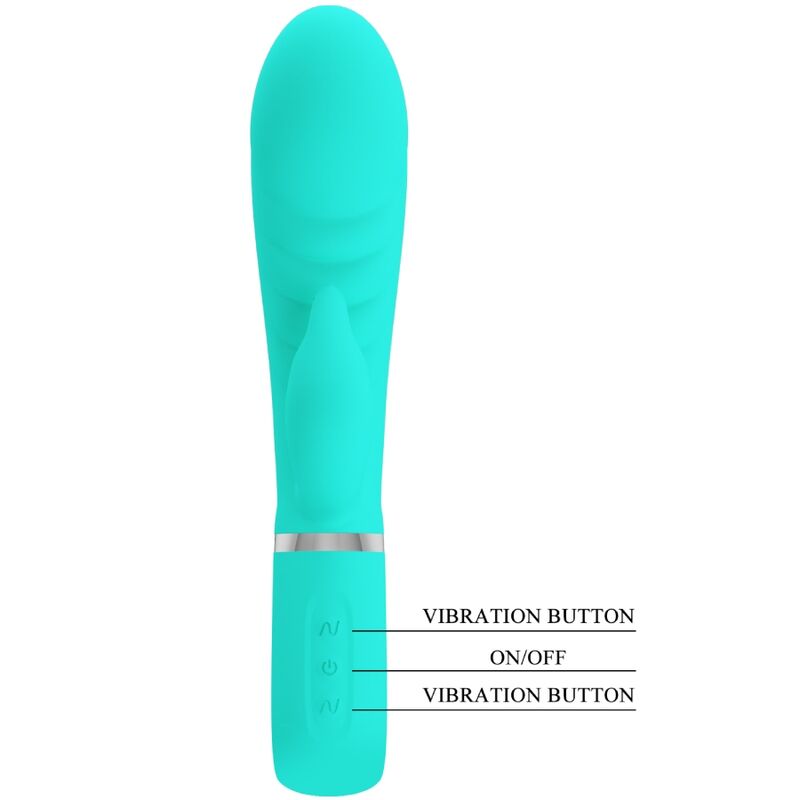 Pretty Love Prescott Vibrador Punto G Multifunción Verde Agua – Diseño Ergonómico Para Placer Interno Y Externo