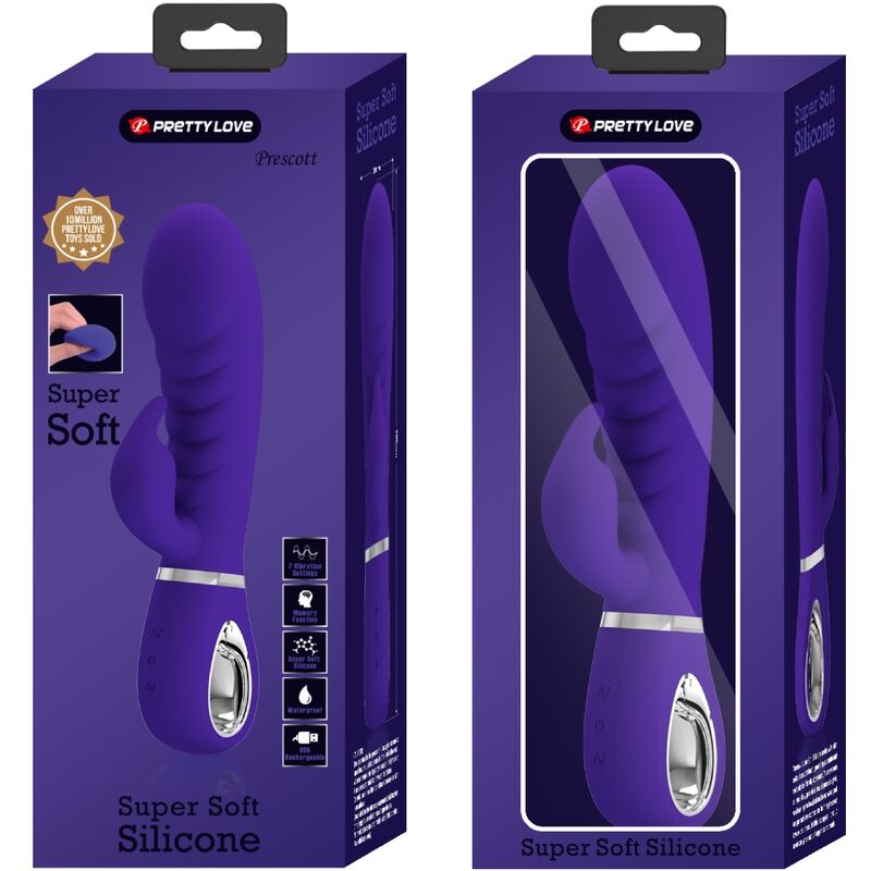 Pretty Love Prescott Vibrador Punto G Multifunción Lila – Estimulador Suave Con Diseño Ergonómico