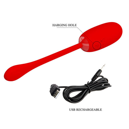 Comprar Pretty Love Huevo Vibrador Rojo – Diseño Impermeable Y Recargable Para Estimulación Precisa-Noxtic