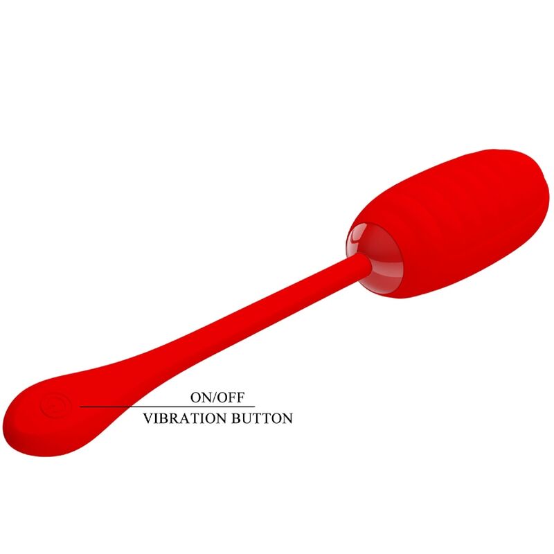 Pretty Love Kirk Huevo Vibrador Recargable Rojo – Estimulación Discreta Con Diseño Elegante