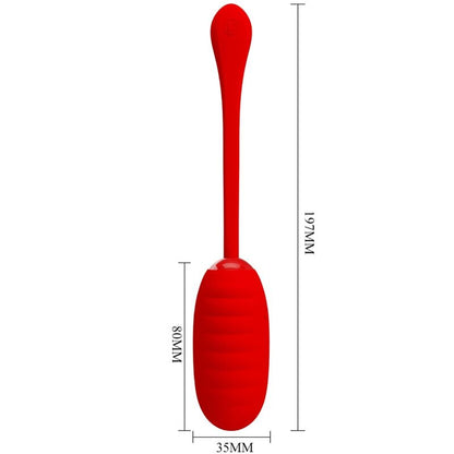 Pretty Love Kirk Huevo Vibrador Recargable Rojo – Estimulación Discreta Con Diseño Elegante