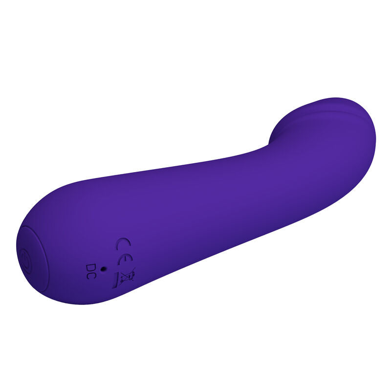 PRETTY LOVE Cetus Vibratore Viola Ricaricabile – Design Ergonomico con Silicone Morbido per un Piacere Intenso