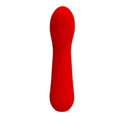 PRETTY LOVE Faun Vibrador Recargable Rojo – Diseño Curvado Para Placer Óptimo
