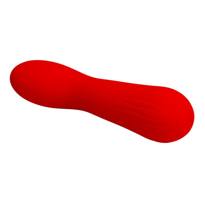 PRETTY LOVE Faun Vibrador Recargable Rojo – Diseño Curvado Para Placer Óptimo