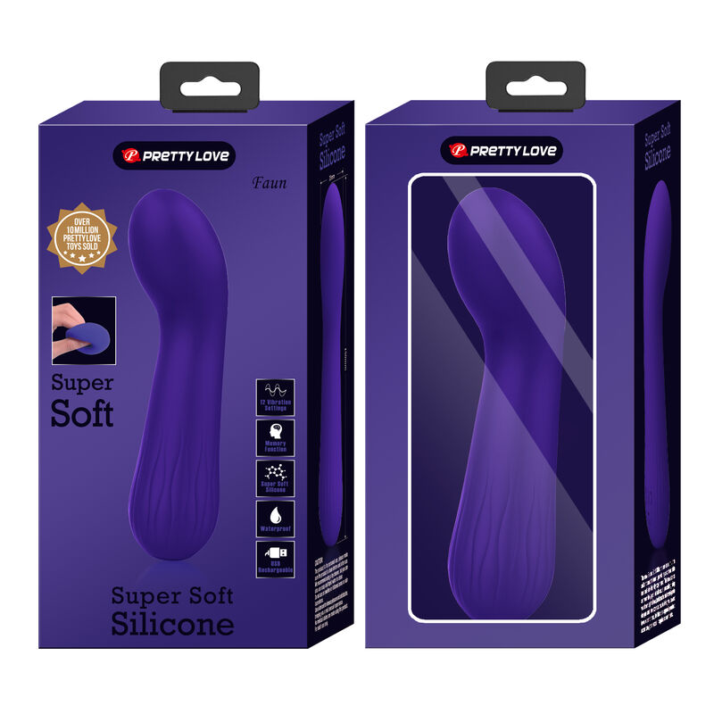Pretty Love Faun Vibratore Viola Ricaricabile – Design Ergonomico con Silicone Medico per un Piacere Intenso