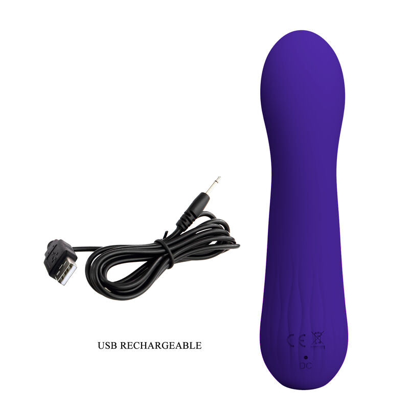 Pretty Love Faun Vibratore Viola Ricaricabile – Design Ergonomico con Silicone Medico per un Piacere Intenso