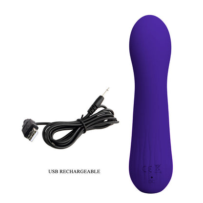 Pretty Love Faun Vibratore Viola Ricaricabile – Design Ergonomico con Silicone Medico per un Piacere Intenso