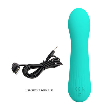 PRETTY LOVE Faun Vibrador Recargable Verde Agua – Diseño Ergonómico Para Placer Personal