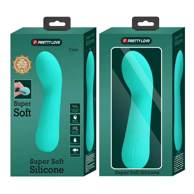 PRETTY LOVE Faun Vibrador Recargable Verde Agua – Diseño Ergonómico Para Placer Personal