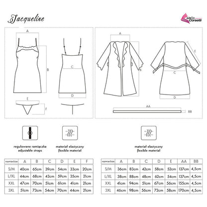 LIVCO Corsetti Fashion Jacqueline LC 90249 – Completo elegante con camicia e slip per il comfort quotidiano