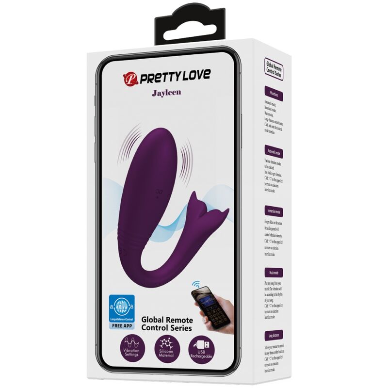 PRETTY LOVE Jayleen Vibrador Con Control Remoto – Diseño Ergonómico Con 12 Modos De Vibración