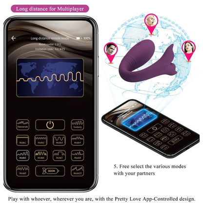 PRETTY LOVE Jayleen Vibrador Con Control Remoto – Diseño Ergonómico Con 12 Modos De Vibración