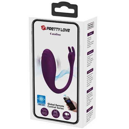 Pretty Love Catalina Vibratore Telecomandato Viola – Vibratore Ricaricabile con 12 Funzioni per un Piacere Discreto