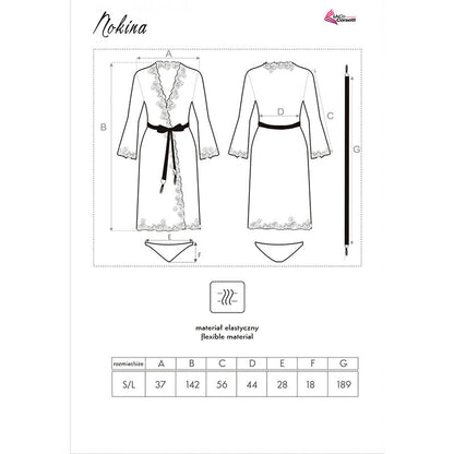 LivCo Corsetti Fashion Nokina LC XG055 Completo Vestaglia e Slip Nero Taglia Unica – Design Elegante per Comfort e Stile