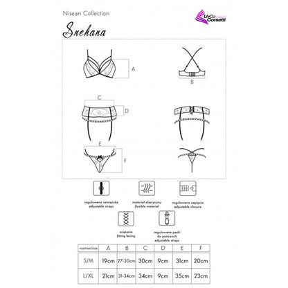 LIVCO Corsetti Fashion Snehana LC 90443 – Conjunto De Lencería Elegante Con Sujetador Y Liguero