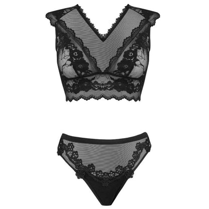 Livco Corsetti Fashion Timosan LC 90631 Sujetador y Panty Negro – Conjunto Íntimo Elegante Con Comodidad Superior