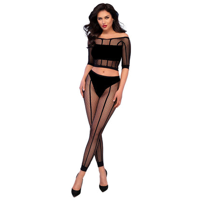 Comprar CHILIROSE Conjunto CR 4647 Top Y Leggins Negro S/M – Ropa Íntima Sin Costuras Para Comodidad Elegante-Noxtic