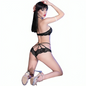 Comprar CHILIROSE CR 4428 Sujetador Y Panties Negro S M – Conjunto De Lencería Con Encaje Para Comodidad Y Estilo-Noxtic