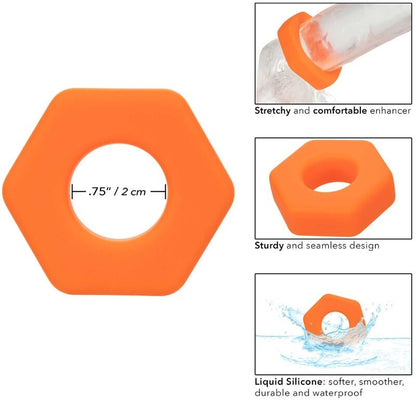 Comprar CALEXOTICS Alpha Anillo Prolong Naranja – Silicona Líquida Para Mayor Comodidad Y Estímulo-Noxtic