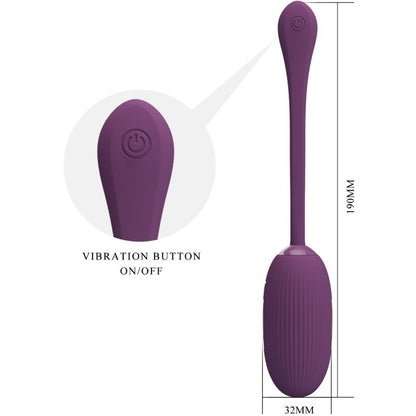 Pretty Love Doreen Huevo Vibrador Recargable Lila – Diseño Ergonómico Para Placer Versátil