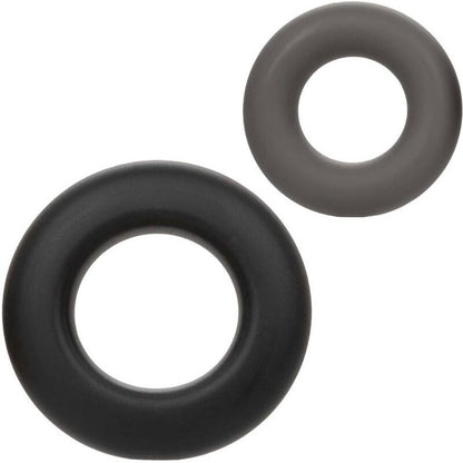Comprar CALEXOTICS Alpha Set De 2 Anillos Prolong Gris – Conjunto Con Diseño Ergonómico Para Mayor Placer-Noxtic