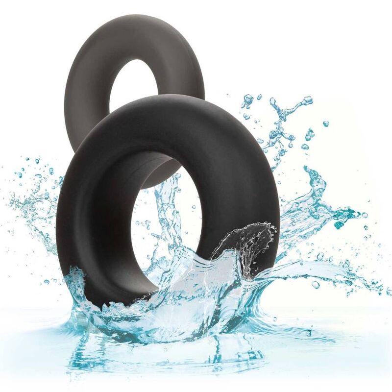 Comprar CALEXOTICS Alpha Set De 2 Anillos Prolong Gris – Conjunto Con Diseño Ergonómico Para Mayor Placer-Noxtic