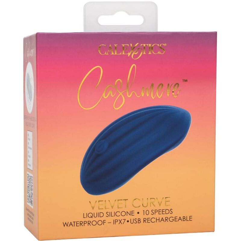 CALEXOTICS Cashmere Velvet Curve Azul – Vibrador Recargable Con Diseño Ergonómico Para Placer Sensorial