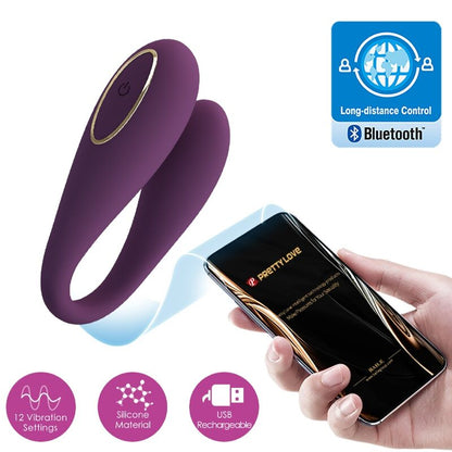 Comprar Pretty Love August Vibrador Doble Placer – Diseño Ergonómico Con Control Remoto App-Noxtic