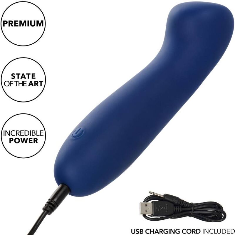 Comprar CALEXOTICS Cashmere Satin G Azul – Masajeador Elegante Con Silicona Médica Hipoalergénica-Noxtic