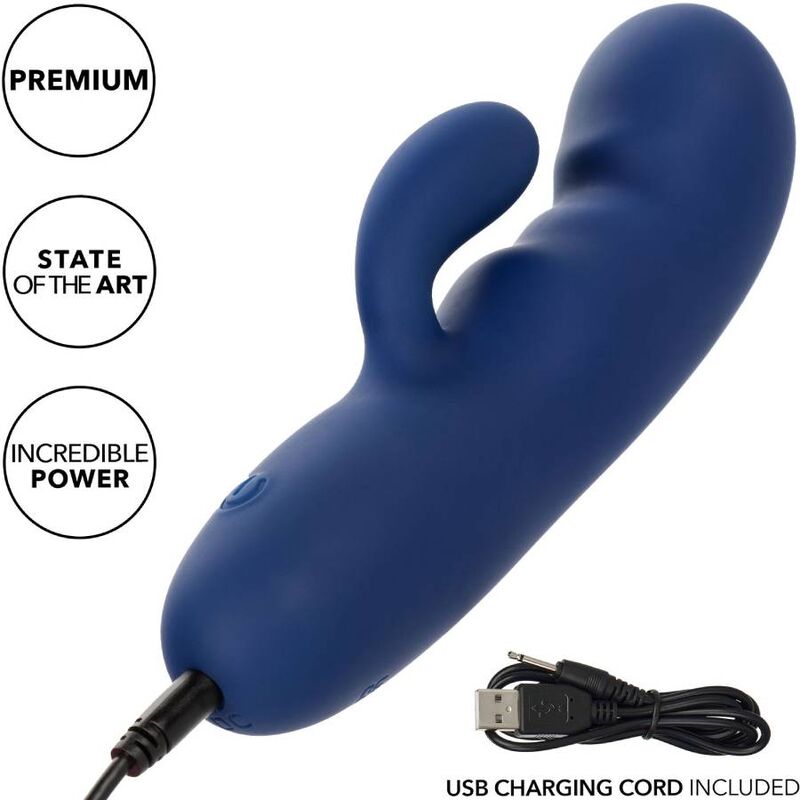 Comprar CALEXOTICS Cashmere Silk Duo Azul – Masajeador De Doble Motor Con Diseño Elegante-Noxtic