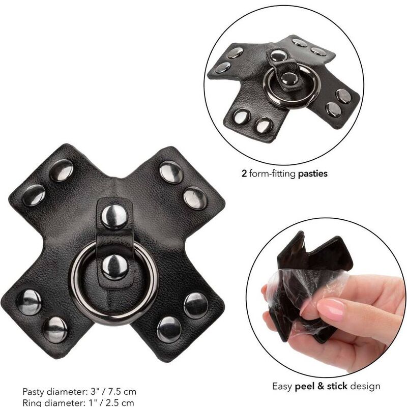 Copricapezzoli CALEXOTICS Euphoria O-Ring Nero – Accessorio sensuale dal design elegante