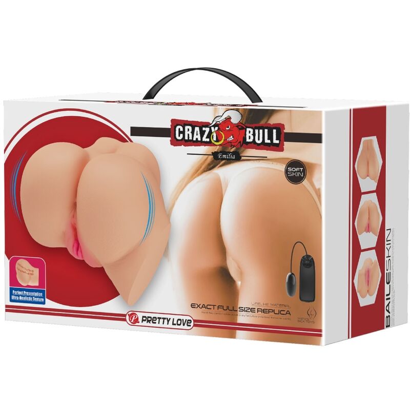 CRAZY BULL Vibrador Emilia – Diseño Realista Con Doble Canal Y Vibración Ajustable