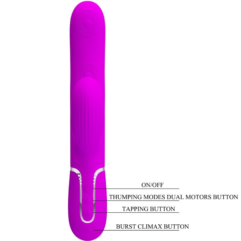 PRETTY LOVE Perlita Vibrador Multifuncional Violeta – Experiencia Única Con 7 Modos de Golpe