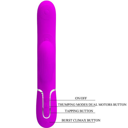PRETTY LOVE Perlita Vibrador Multifuncional Violeta – Experiencia Única Con 7 Modos de Golpe