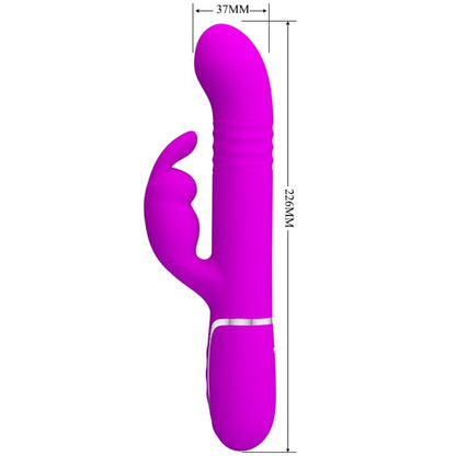 PRETTY LOVE Vibrador Coale Rabbit Perlas Violeta – Estimulador Con Diseño Elegante Para Placer Sensorial