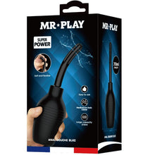 MR PLAY Ducha Anal BLKC Super Power Negro – Diseño Innovador Para Limpieza Y Comodidad Durante El Juego