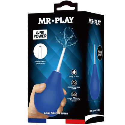 MR PLAY Ducha Anal Blue Super Power – Limpieza Efectiva Con Diseño Ergonomico