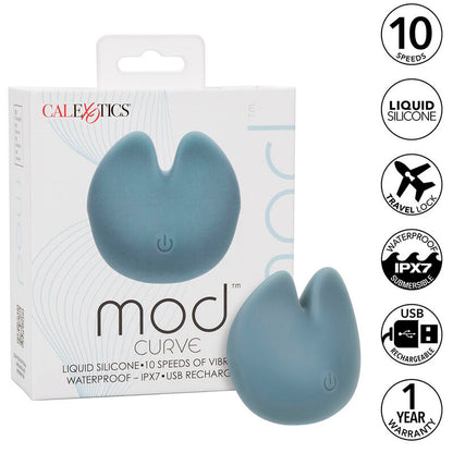 CALEXOTICS Mod Curve Estimulador Azul – Estimulador Con 10 Velocidades Para Placer Personalizado