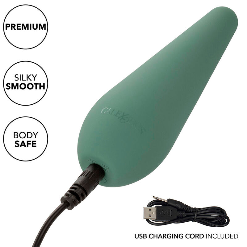 CALEXOTICS Mod Chic Estimulador Verde – Diseño Elegante Para Estimulación Sensorial Precisa